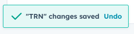 TRN changes saved