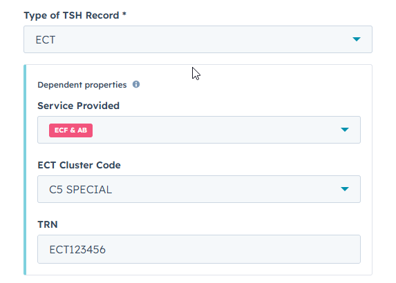 ECT Type of TSH Record
