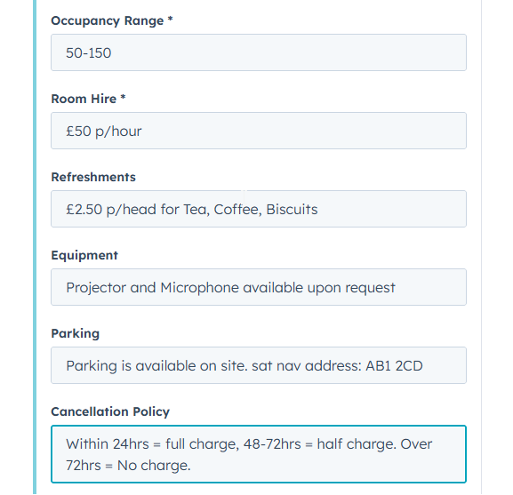 Venue information