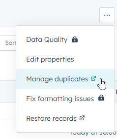 Manage duplicates