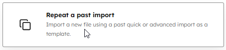 13 - Repeat a past import