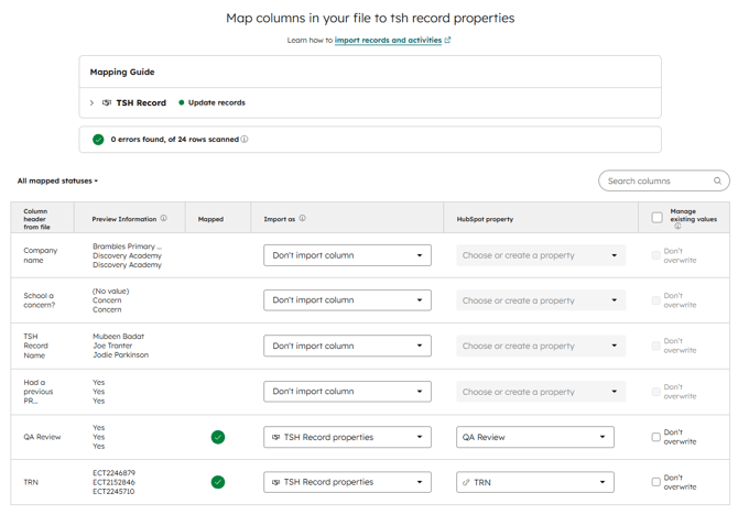 15 - Columns already chose
