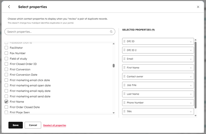 5 - Select properties